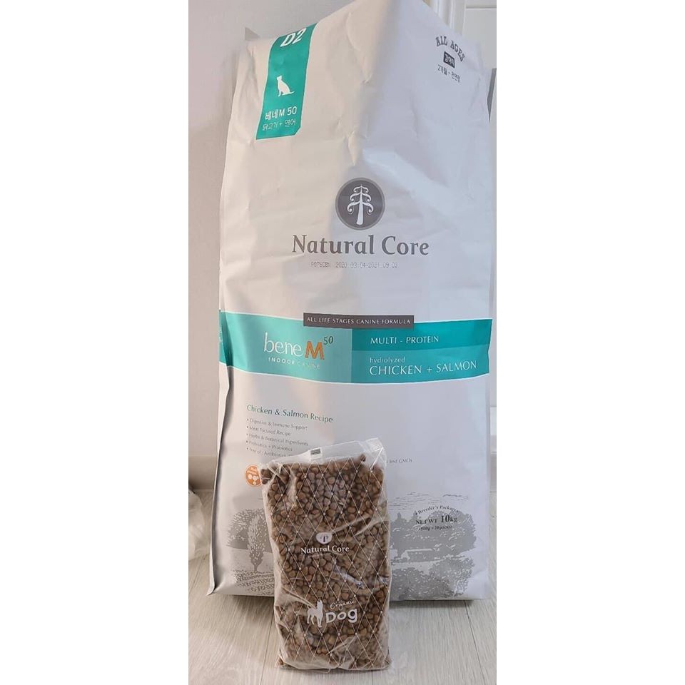 [Bịch 10kg] Thức Ăn Hạt Nature Core Cho Chó Bene2 M50 Vị Thịt Gà Cá Hồi