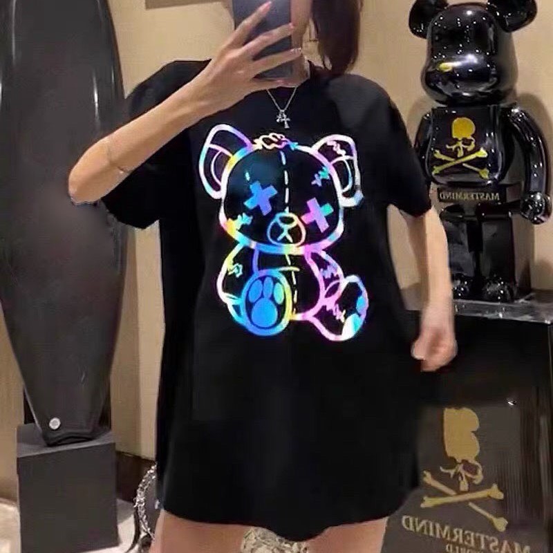 Áo thun 194SHOP Unisex form rộng vải coton dày dặn, co dãn - Gấu Phản Quang