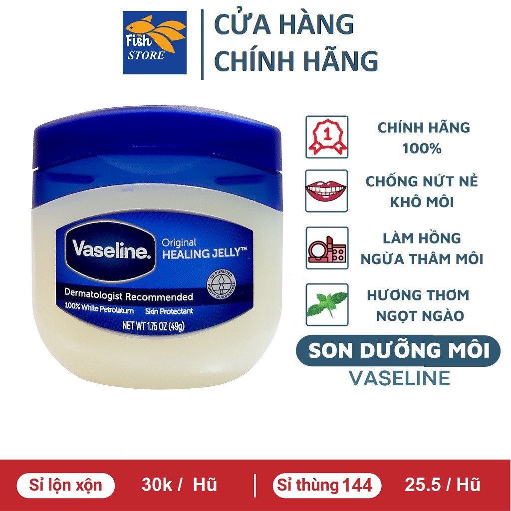 (Có Bán Sỉ) Dưỡng môi Vaseline 49g USA