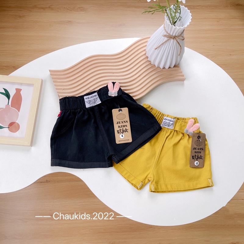Quần short bé gái tai thỏ,quần sooc cho bé gái phong cách