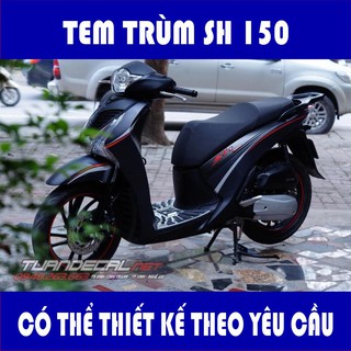 Tem Trùm Sh đen đỏ - Có thể thiết kế theo yêu cầu riêng của từng khách hàng - Ship hàng toàn quốc