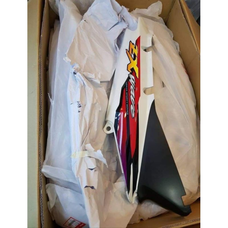 Bộ nhựa dàn áo xe WAVE ZX màu trắng zin chính hãng