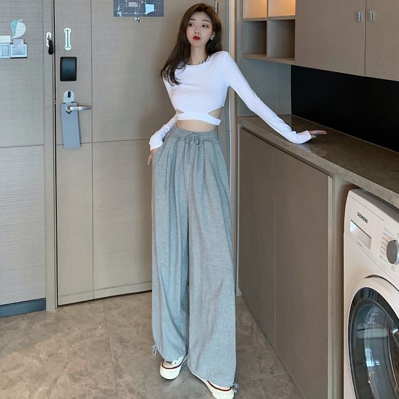 Áo thun IELGY ngắn dáng ôm thiết kế khoét lỗ thời trang cho nữ