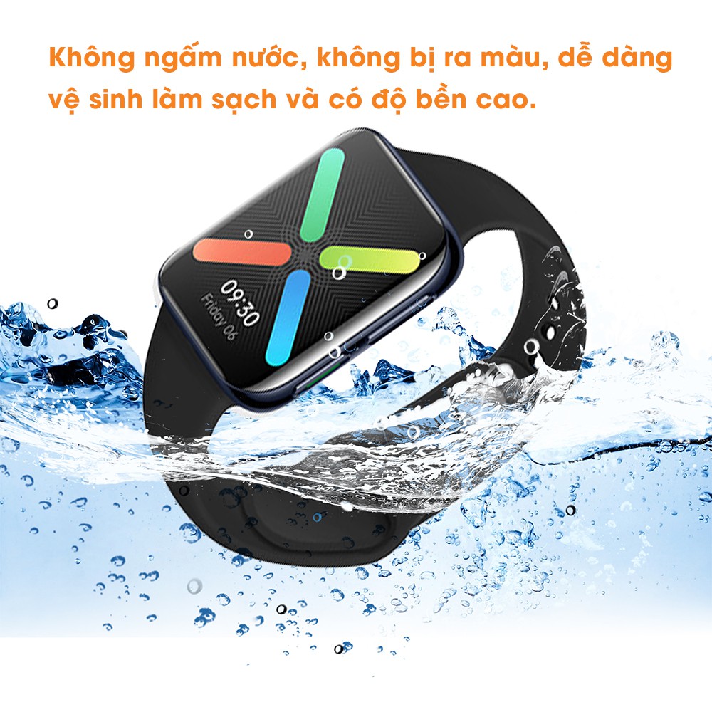 Dây đồng hồ Oppo Watch 41mm 46mm dây cao su đồng hồ siêu mềm nhiều màu