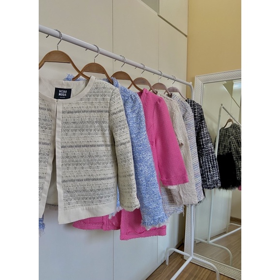 Váy tweed cổ sơmi tam giác | 2hand
