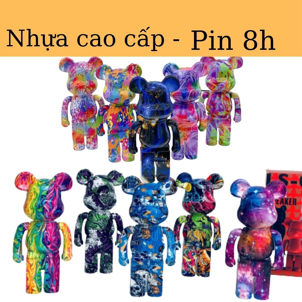 Loa Bluetooth Gấu Bearbrick Di Động Dễ Dàng Mang Theo Chất Liệu Cao Cấp Màu Sắc Cá Tính