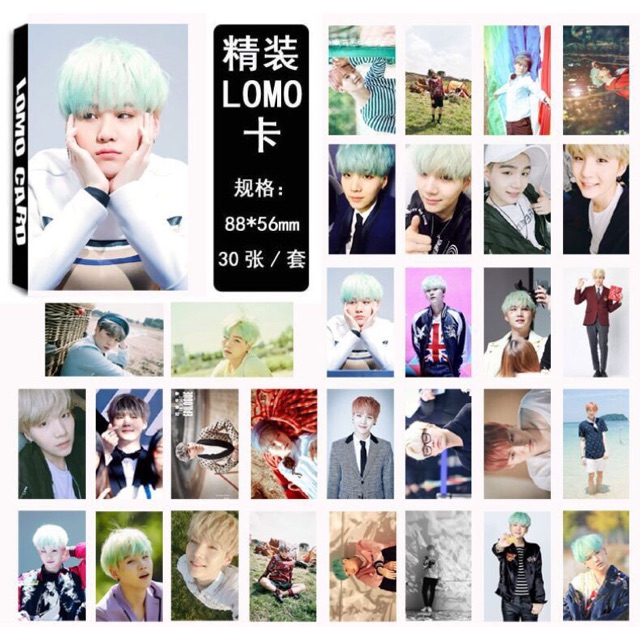 Lomo Suga BTS card ảnh thần tượng Suga