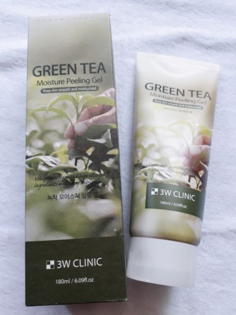 GEL TẨY TẾ BÀO CHẾT TRÀ XANH 3W CLINIC GREEN TEA MOISTURE PEELING GEL 180ml