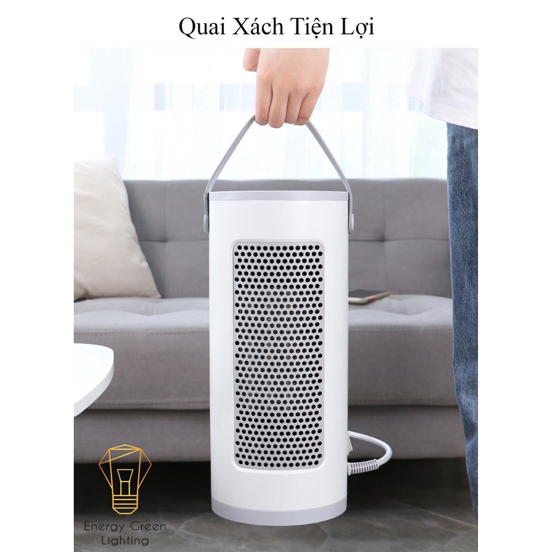 Máy sưởi Để Bàn C13,C14 Quạt Sưởi Mini Energy Green Lighting  - Công Nghệ Sưởi Gốm PTC-Làm Nóng Nhanh - Ion Âm - Có Điều