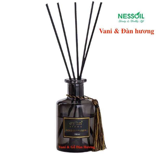 [Cung cấp sĩ &amp; lẻ tinh dầu nước hoa chính hãng] Bộ tinh dầu nước hoa thơm phòng Eyun hương Vani &amp; Gỗ Đàn Hương 180ml