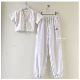 💢Set Bộ Quần Spun + Croptop Nút