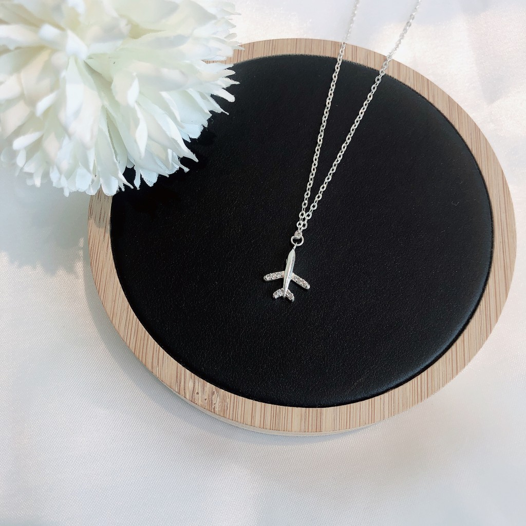 Dây Chuyền Bạc Nữ S925 CaoBac Silver Họa Tiết Máy Bay Phong Cách Trẻ Trung Năng Động Quà Tặng Bạn Gái