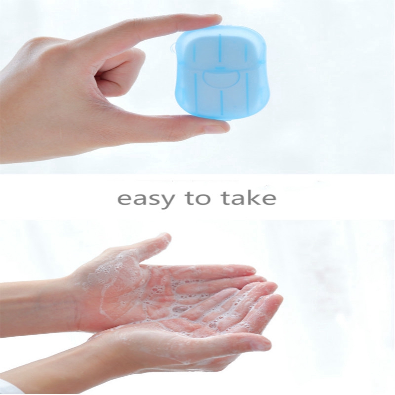 Giấy Xà phòng Du lịch, Rửa tay Tắm sạch Tấm lát có mùi thơm Xà phòng Hộp dùng một lần Xà phòng Giấy Di động Mini Xà phòng