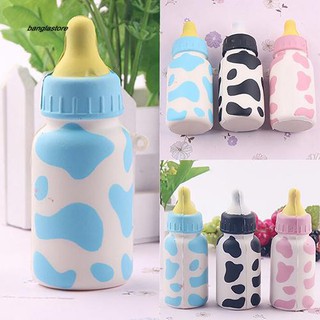 [AC} Feeding Bottle Squishy Toy Milk Cow Print Scented Children Playset for Cell Phone Charm