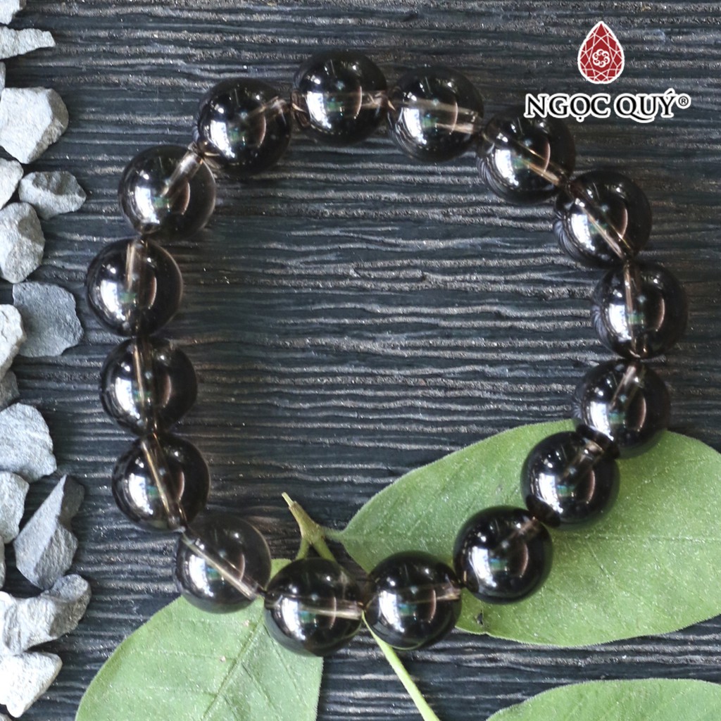 Vòng thạch anh khói smoky quartz mệnh thổ, kim - Ngọc Quý