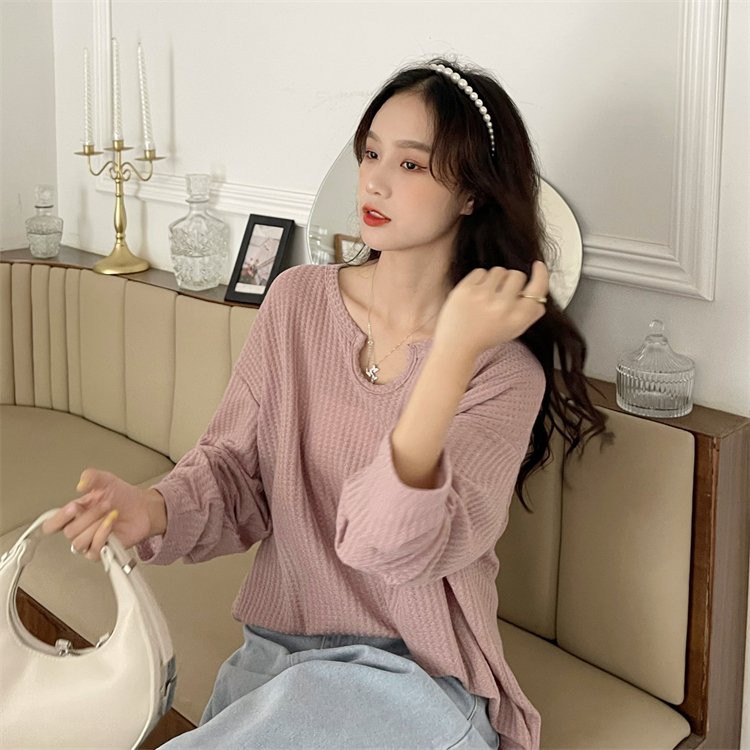 Áo thun dài tay nam nữ vải tổ ong khoét cổ form oversize Cheapy đen trắng hàn quốc basic mùa thu đông local brand C544 | BigBuy360 - bigbuy360.vn