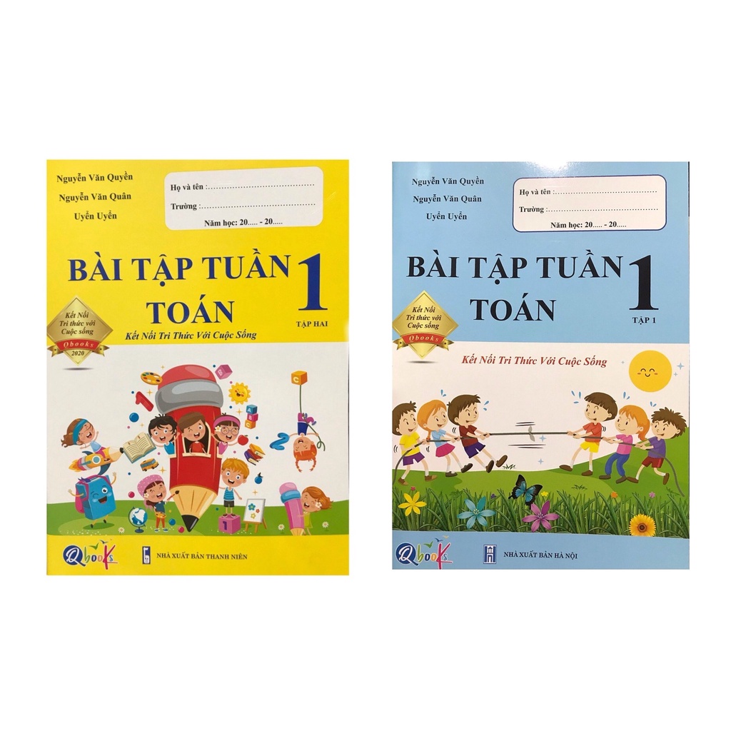 Sách - Combo 2 quyển Bài tập tuần Toán 1 tập 1+ tập 2 (kết nối tri thức)