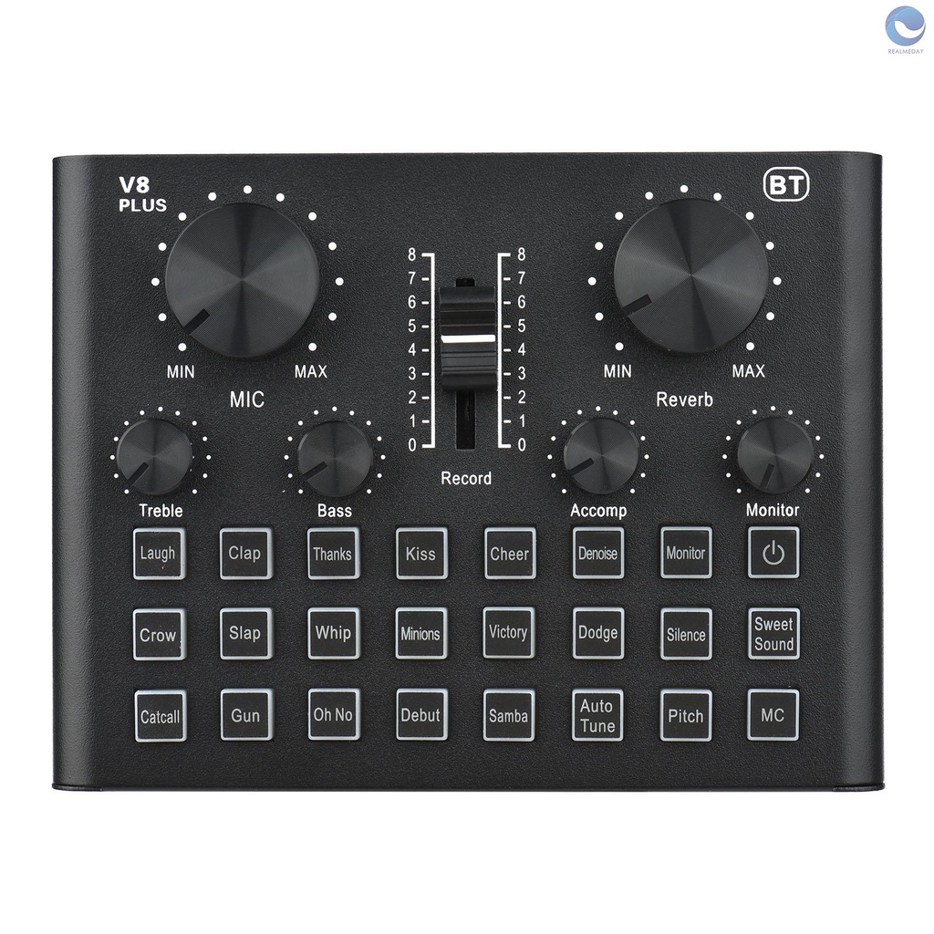 Thẻ âm thanh trực tiếp V8 Plus 15 hiệu ứng cho micro DJ Karaoke