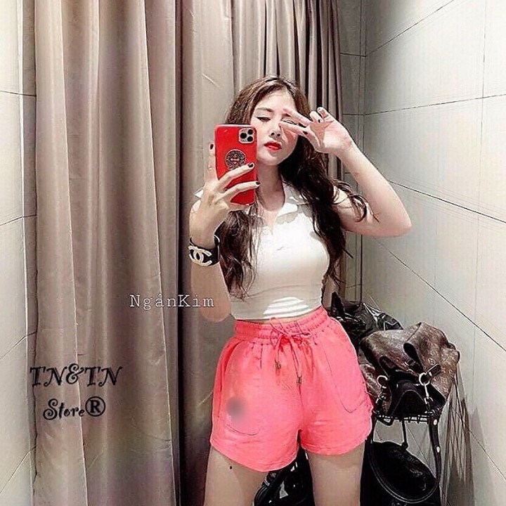 [Mã FASHIONT4WA2 giảm 10K đơn 50K] Áo Ba Lỗ Croptop Chất Porip Cổ Bẻ Thời Trang Siêu Xinh (hàng có sẵn) | BigBuy360 - bigbuy360.vn