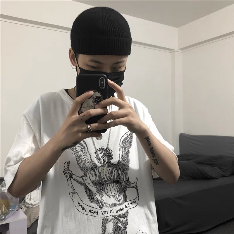 Áo thun nam nữ unisex tay lỡ form rộng 3149 , Áo thun form rộng Oversize trơn cao cấp HM1986