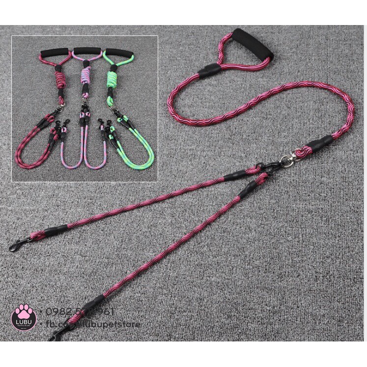 Dây dắt đôi cường lực cho chó mèo
