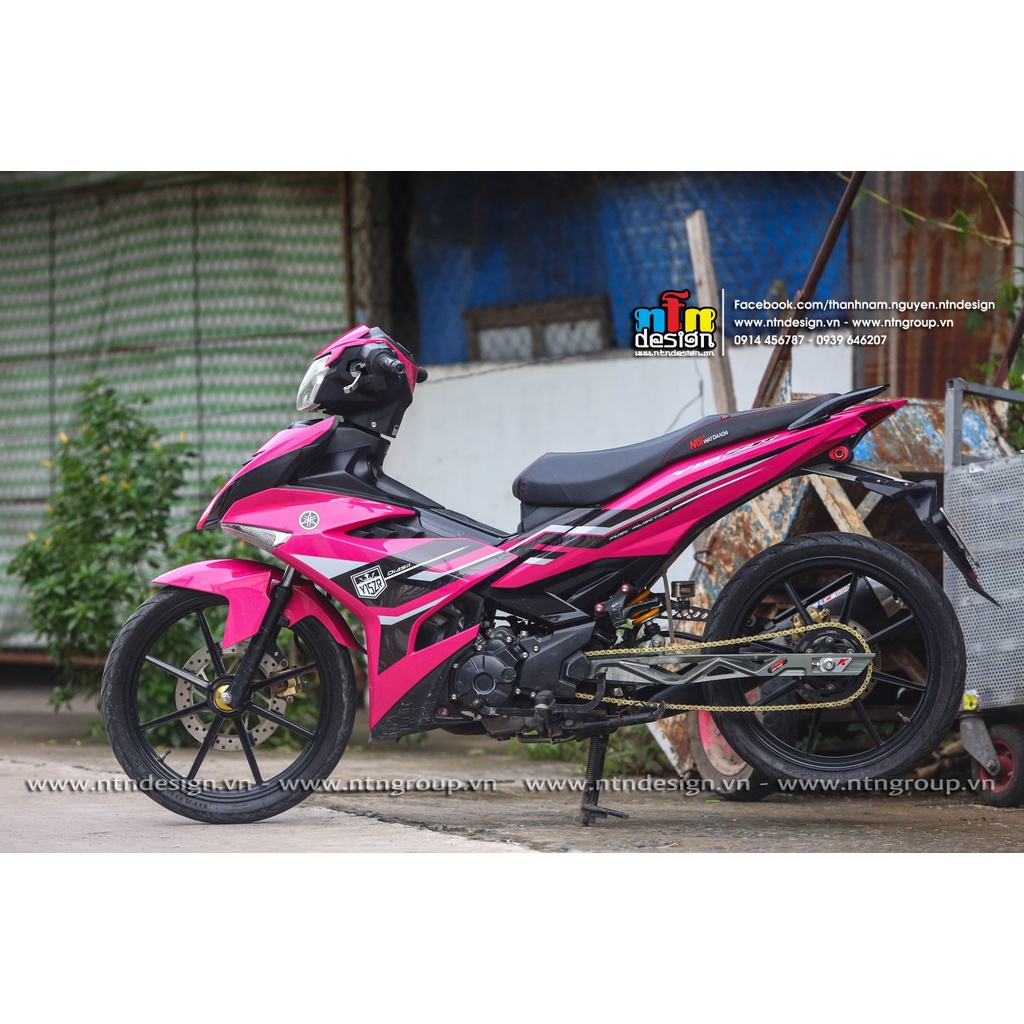 Tem rời Exciter 150 hồng đen mẫu mới 2022 , tem 3 lớp cao cấp