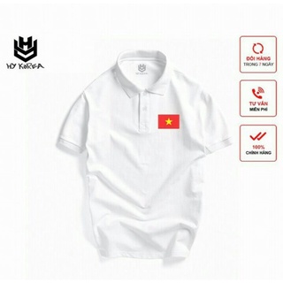 Áo thun nam nữ có cổ polo tay ngắn hình lá cờ Việt Nam chính hãng Ken-Tshirt cao cấp, áo thun lá cờ Việt Nam unisex