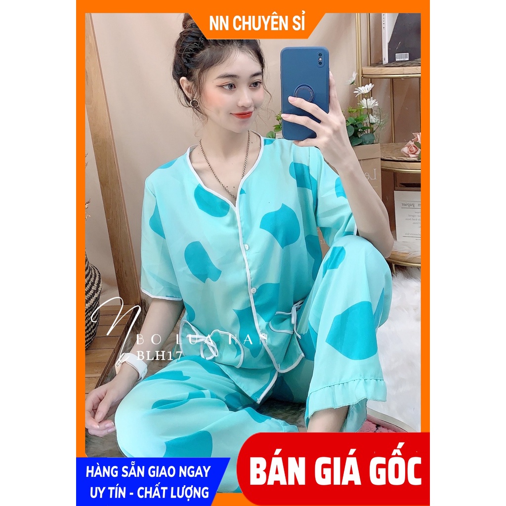 Đồ bộ nữ Đồ bộ mặc nhà Vải Kate lụa Hàn quốc mềm mịn mát in họa tiết hoạt hình dễ thương BLH lụa hàn tổng hợp