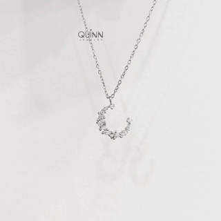 Dây chuyền Selena, Dây chuyền mặt trăng đính đá bạc 925 Quinn Jewelry