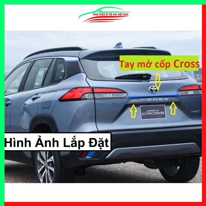 Ốp tay mở cốp Cross 2020-2021 màu xanh trang trí xe chống va đập hiệu quả