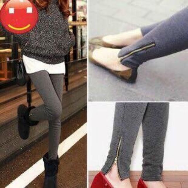 Quần legging có dây kéo