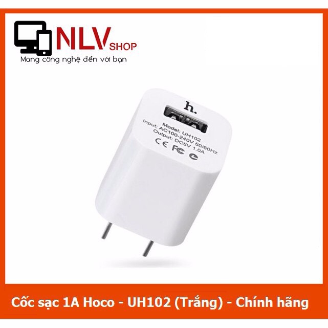 Cốc sạc 1A - UH102 (Trắng) - Chính Hãng