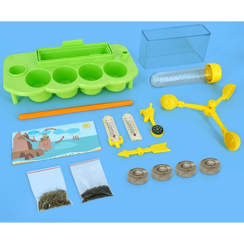 Bộ kit trồng cây trồng hoa khoa học thí nghiệm với trạm thời tiết mini