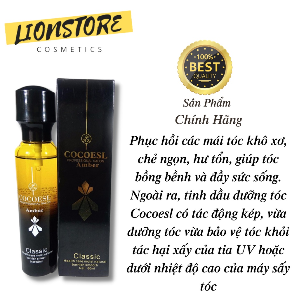 Tinh dầu dưỡng tóc cocoesl classic dài 60ml chuẩn hàng công ty