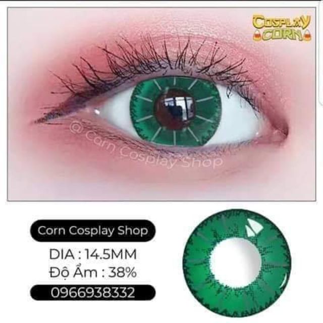 Lens hóa trang Halloween Demon, 1 cặp contactlens cosplay kính áp tròng cosplay đỏ/xanh/vàng từ 0 đến 8 độ - CORNCOSPLAY