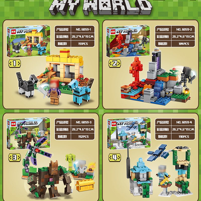 Lắp ráp xếp hình minecraft my world 6059