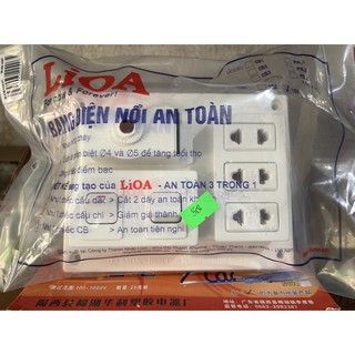 Bảng điện nổi Lioa 3 ổ cắm 2 công tắc