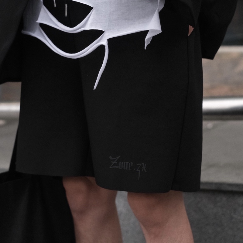 Quần short unisex Zune.zx đen lưng thun co dãn, Dark short (Premium)