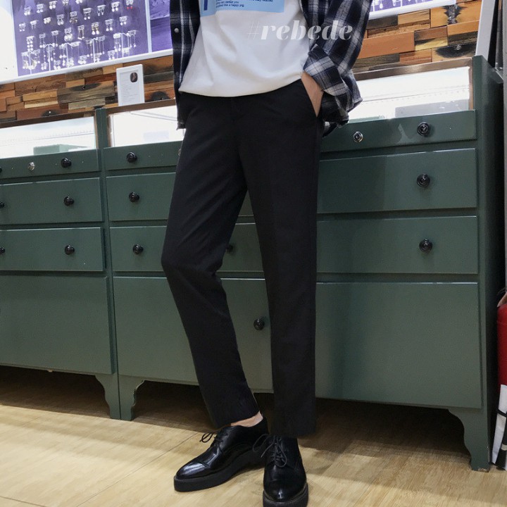 Quần ống rộng nam, vải Tuyết Mưa Vintage cao cấp, phù hợp học sinh sinh viên, người đi làm