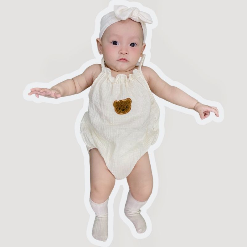 Băng đô turban nơ cho bé vuông chất liệu gân Hàn mềm mịn dễ chịu Chíp chíp shop