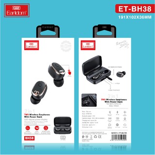 [Mã 99ELHA giảm 7% đơn 300K] Tai Nghe Bluetooth True Wireless Earldom ETBH38