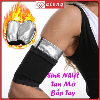 Đai Nịt Bắp Tay Giảm Mỡ ATONY Cao Cấp Cho Nam và Nữ - Tráng Nano Bạc Sinh Nhiệt, Đổ Mồ Hôi, Đốt Mỡ, Cho Bắp Tay Thon
