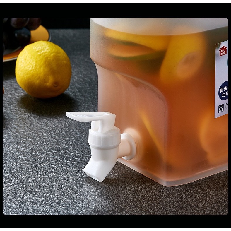 Bình nước 3.5L có vòi, bình nước có vòi nhựa PP để tủ lạnh tiện dụng cao cấp an toàn