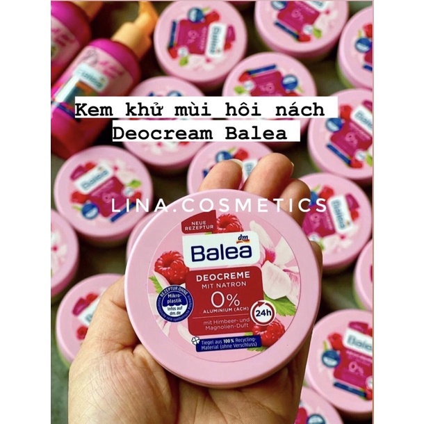 [SẴN] KEM KHỬ MÙI HÔI NÁCH BALEA DEOCREME với baking soda - best choice trong mùa hè