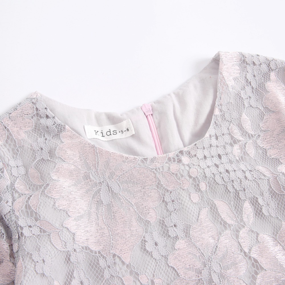 Đầm ren công chúa dự tiệc SANLUTOZ phong cách thời trang xuân hè cho bé gái