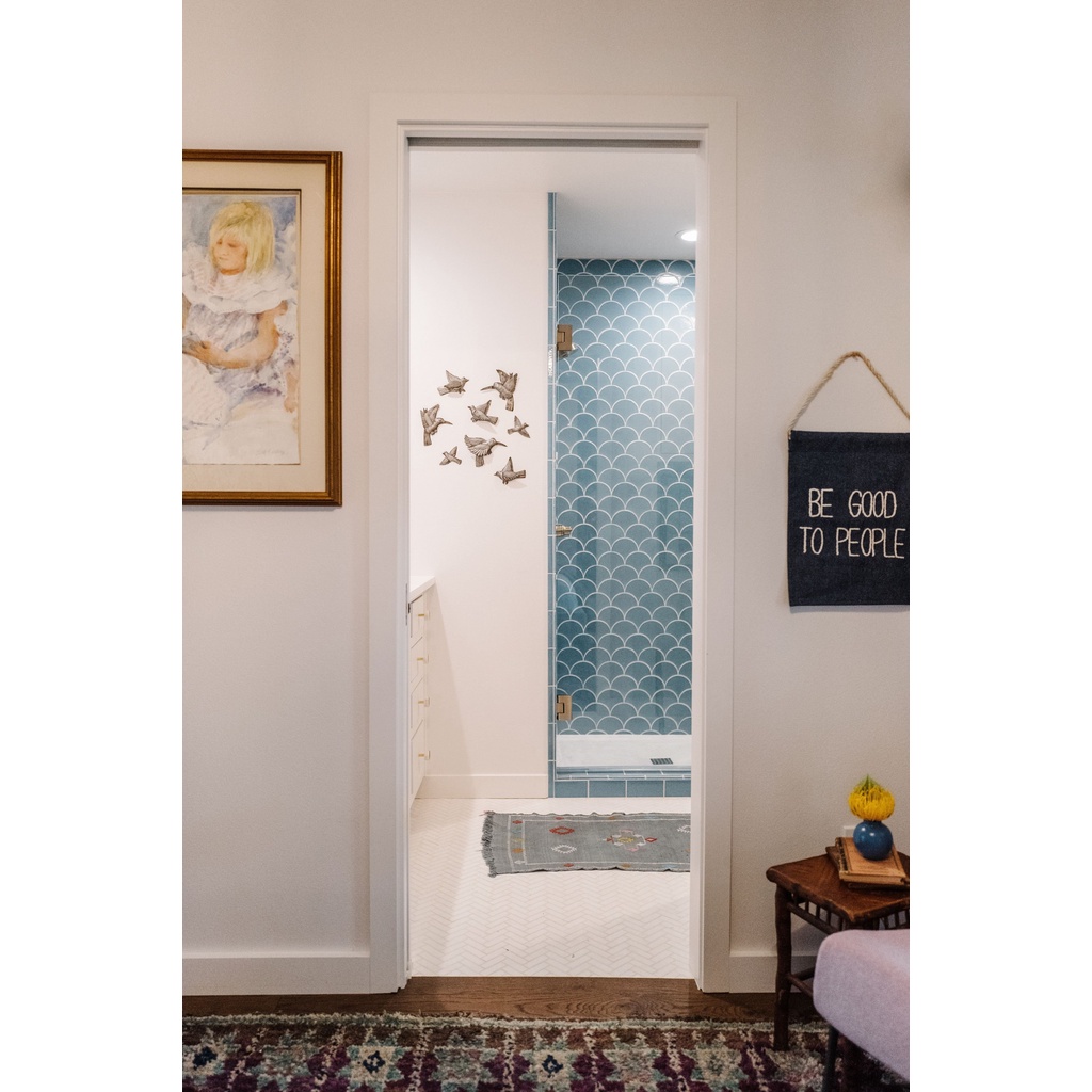 Khổ lớn dài 5m x rộng 60cm - Decal dán nhà tắm mẫu vây cá - Không thấm nước - HN Decor