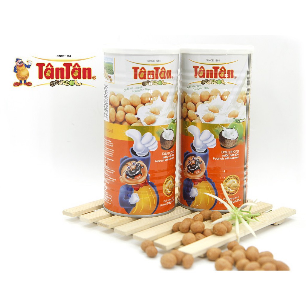 Đậu phộng Nước Cốt Dừa Tân Tân lon 265g