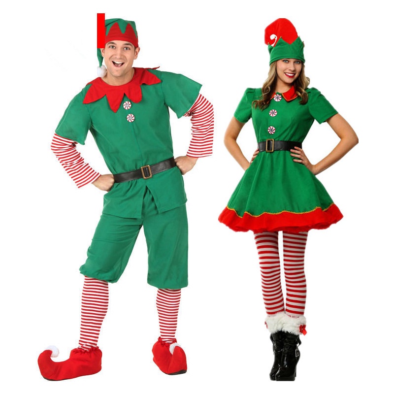 Bộ Đồ Hóa Trang Elf Giáng Sinh Mới Cho Trẻ Em Và Người Lớn
