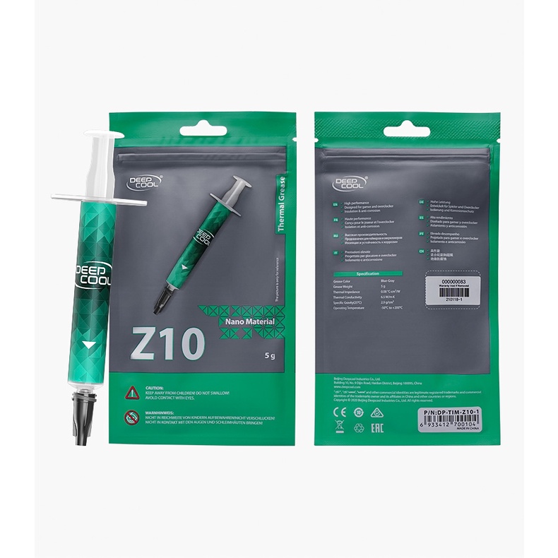 Keo Tản Nhiệt Deepcool Z10 5g 6.5W / M Chất Lượng Cao