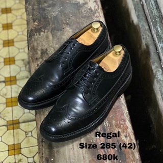 Giày Tây Nam Kiểu Đang Wingtips Full Brough Màu Đen